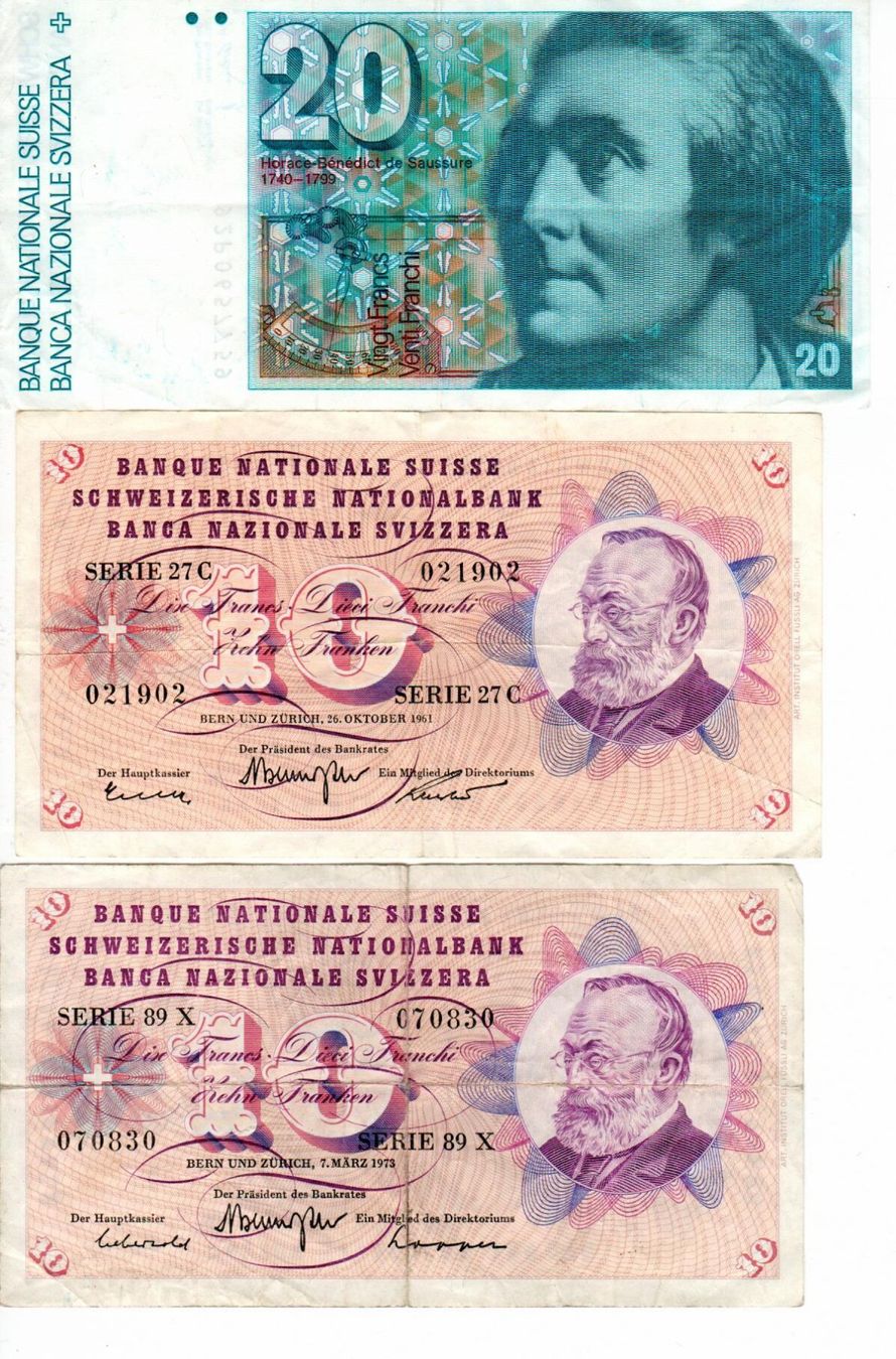 Banconote: 11 alte Schweizer Banknoten - gebrauchte – Usato da Wolhusen venduto da Curver9 2