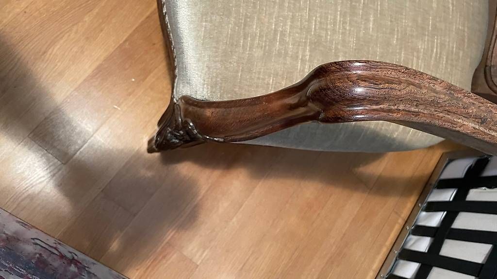 Poltrone: 2 Antike Sessel, Biedermeier Stil, Samt, Holz geschnitzt,  – Usato da Basel venduto da ninenintynine 4