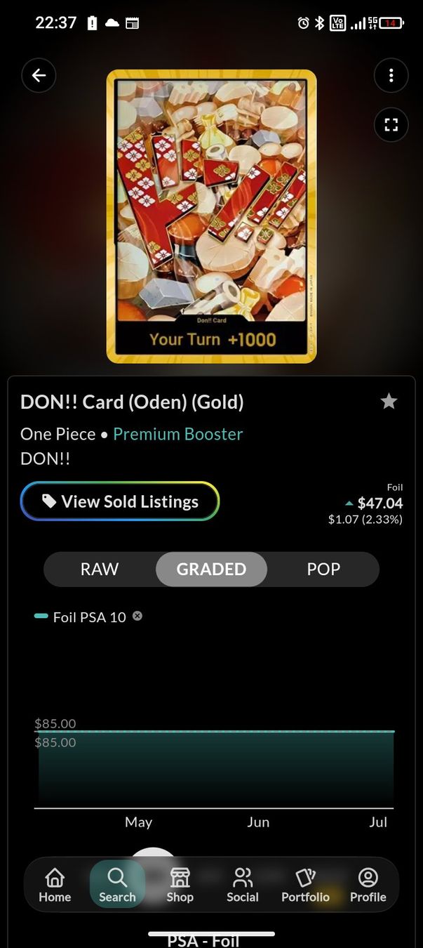 Bandai Carte collezionabili: One Piece - DON!! Oden Gold!! – Nuovo (secondo la descrizione) da Wettingen venduto da Legends_of_Baden_TCG 2