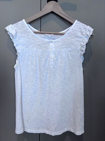 Damen Top s.Oliver weiss mit Rüschen