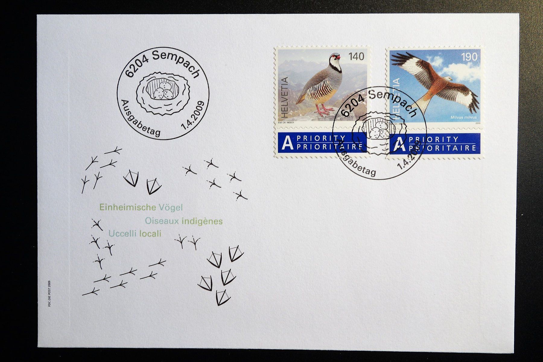Tutti i francobolli: 2009 FDC Einheimische Vögel III – Nuovo (secondo la descrizione) da Mettmenstetten venduto da Sutasso