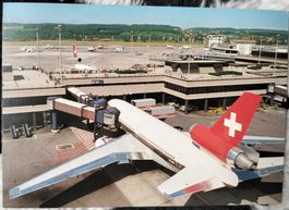 Flughafen Zürich, alte Ansichtskarte ungelaufen