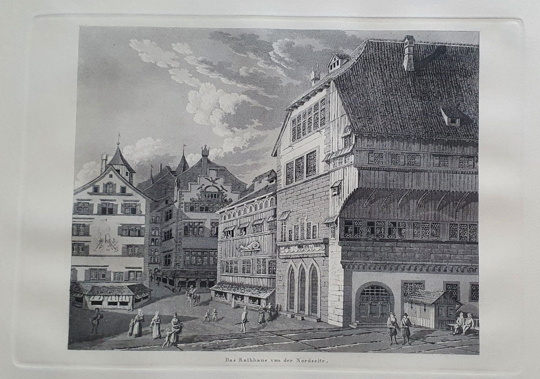 Incisioni: 2 Bilder - Stich Zürich,  Rathaus – Usato da Kreuzlingen venduto da Rschweiz1 1