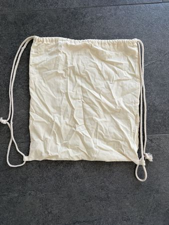 Stoffbeutel beige mit Kordelzug ohne Aufdruck (Neu)