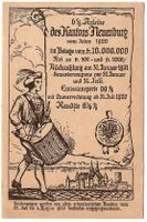 Info-/Reklamekarte betr. Anleihe des Kantons Neuenburg 1920