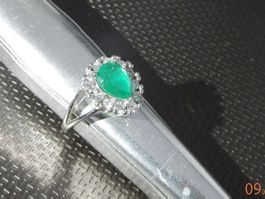Bague Deesse Aventurine  + diamant cz