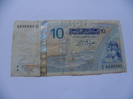 Banknote Tunesien 10 Dinar 2005, P-90, Guter Zustand