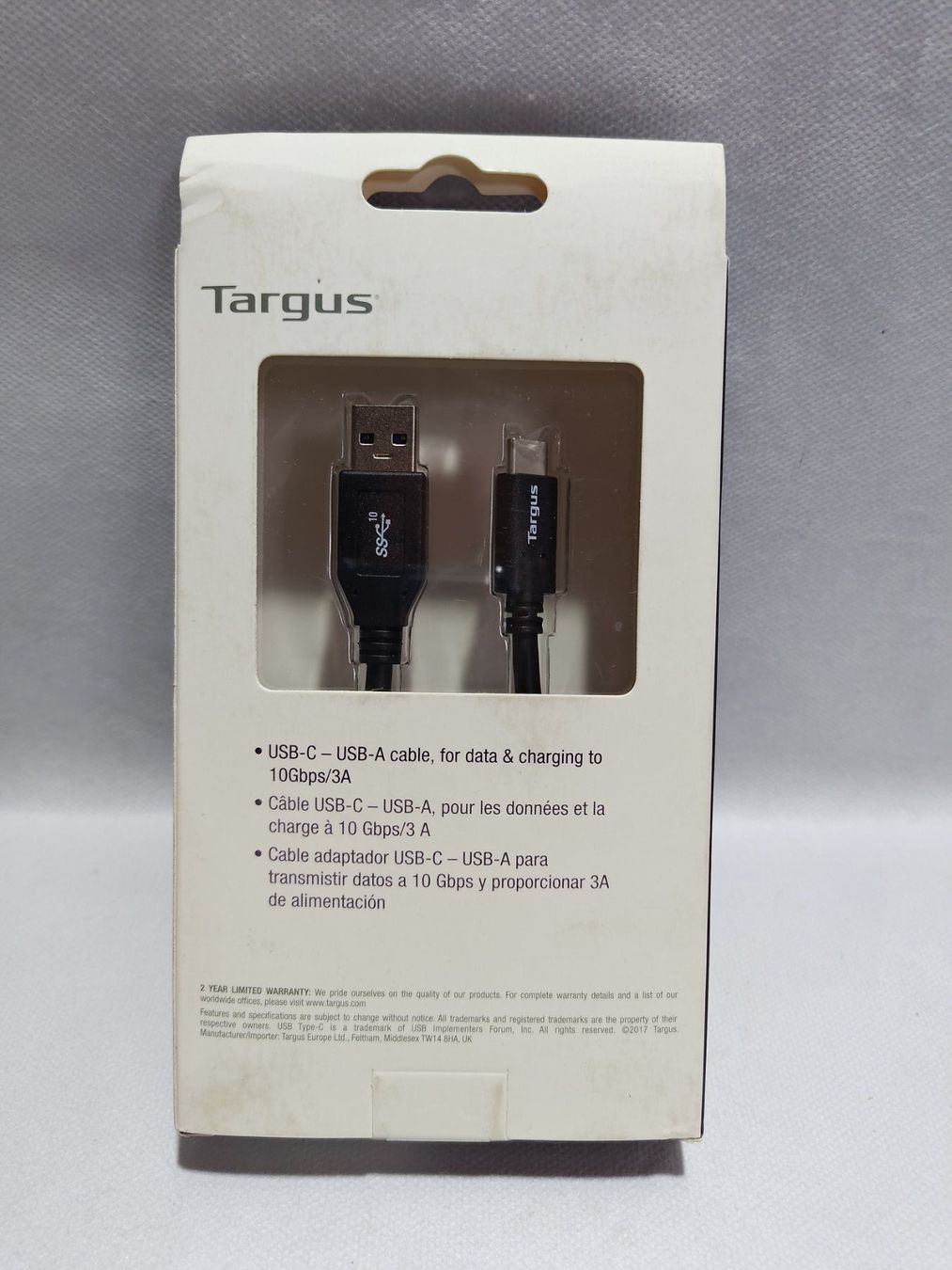 Kabel: Câble USB-C vers USB-A Targus 1m neuf – Neu und originalverpackt aus Courtemaîche von Atelier.tech-Market 1