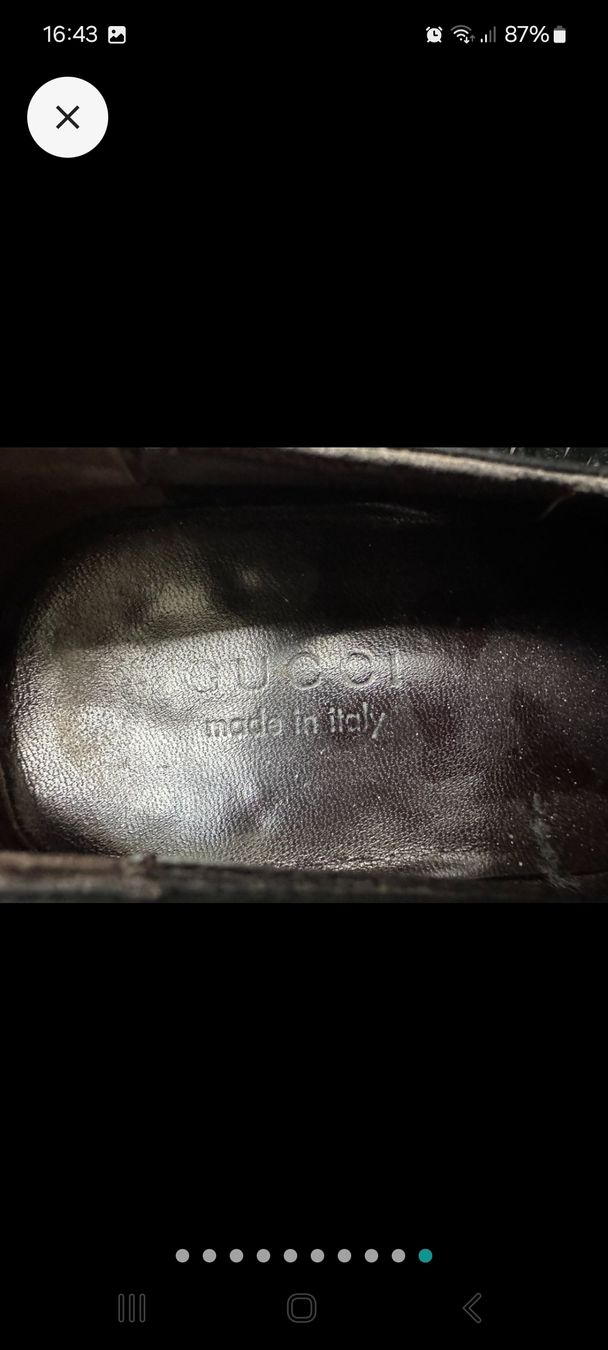 Gucci Scarpe da uomo: Chaussures Gucci en cuir noir, Gr. 43.5 – Usato da Genève venduto da Martinbng 8