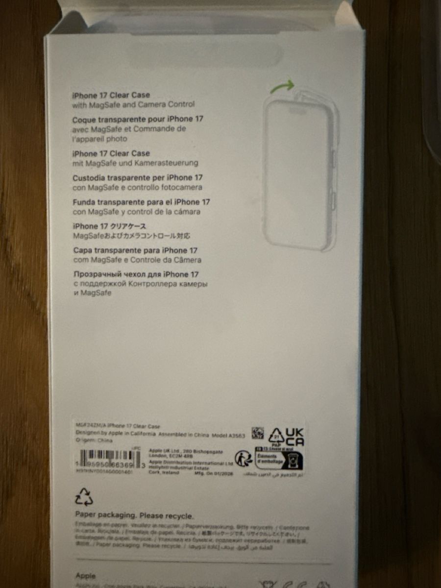 Apple Telefoni cellulari / Smartphones: Iphone 17-Clear Case - neu! NP 55.- -> Apple – Nuovo e nell'imballaggio originale da Kottwil venduto da risl 1