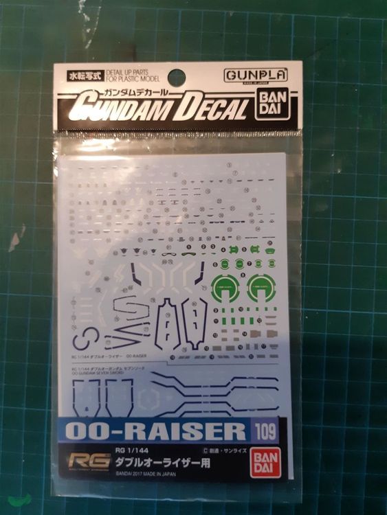 Bandai Gundam Decal Set 109 – Aufkleber Für RG OO Raiser 1/144 Modell