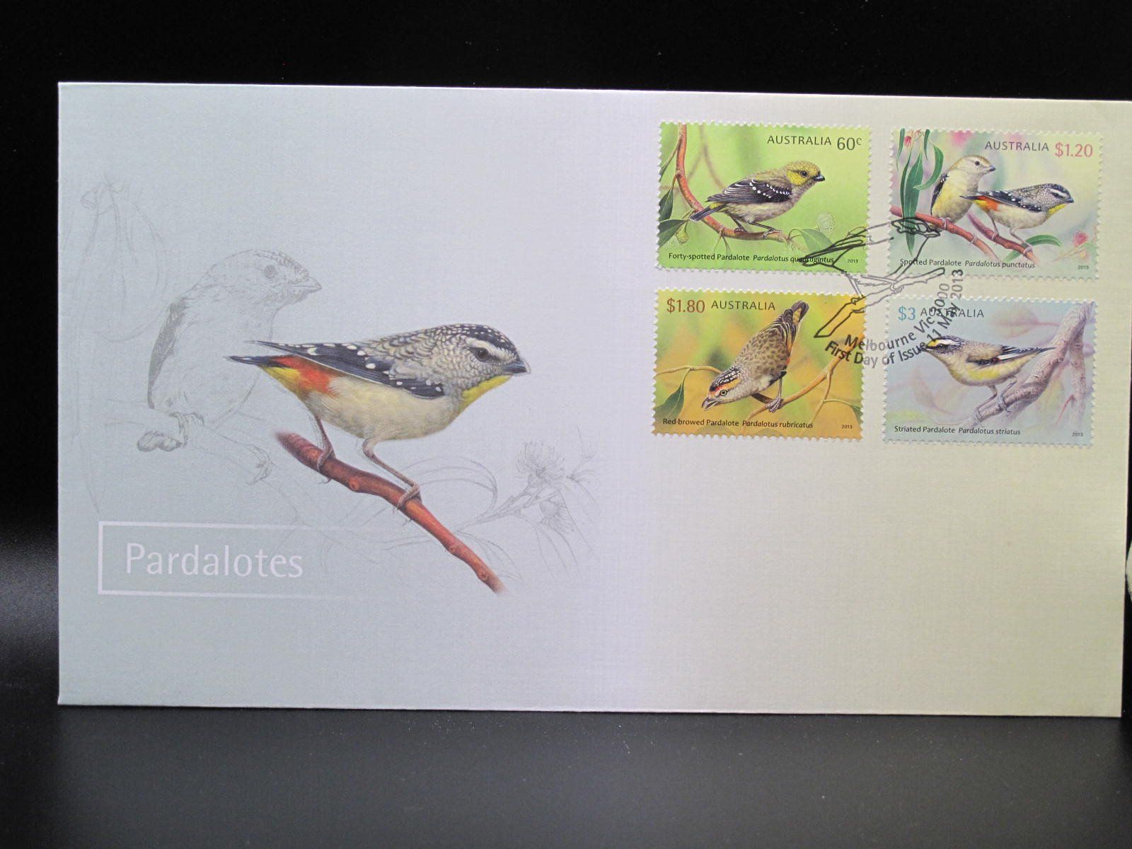 Alle Briefmarken: Australia 2013 Pardalotes FDC – Gebraucht aus Wil SG von fva01