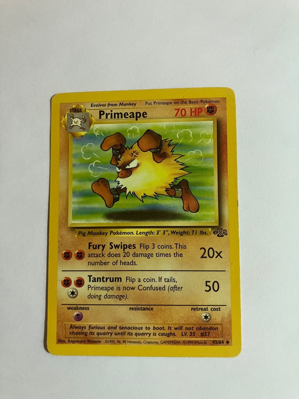 Carta: Carta Pokémon Primeape - ING- 43/64 – Usato da Minusio venduto da zem_2hgc