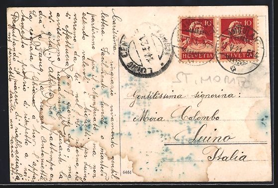 Cartes postales: St. Moritz, Hahnensee, Ortspartie mit Bl – D'occasion à Berlin par bartko-reher 1