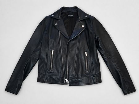 The Kooples Veste perfecto cuir noir taille 36