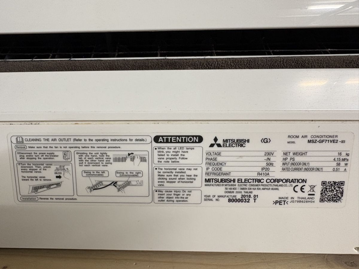Mitsubishi Condizionatori: Split Klimaanlage Mitsubishi 7.1 KW – Usato da Villnachern venduto da Achreschte 7