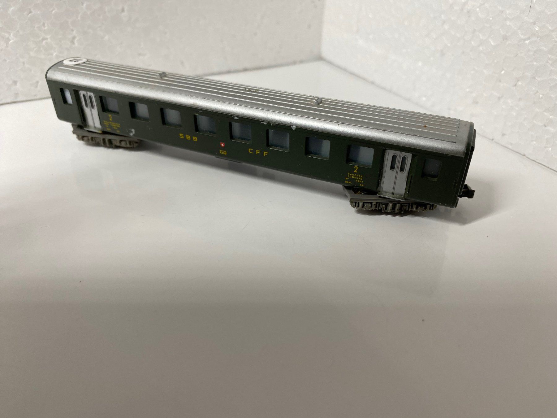 Lima Modellini di ferrovie: SBB Waggon Spur N Lima defekt, Kratzer 22 – Difettoso da Kerzers venduto da tisyayasuBE