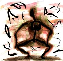 Aquarell: Körper braun