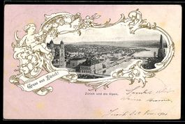 Zürich, Blick über die Stadt auf die A