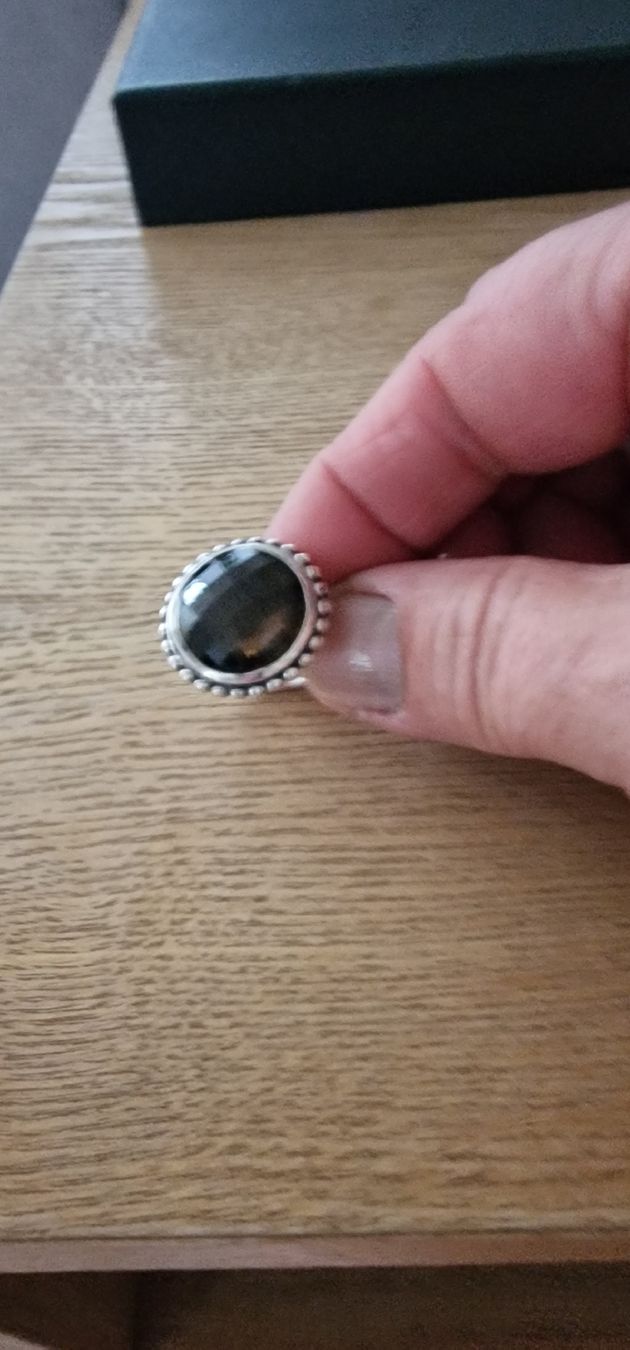 Anelli: Silber Ring 925 mit echtem Stein – Usato da St. Gallen venduto da mania03 1