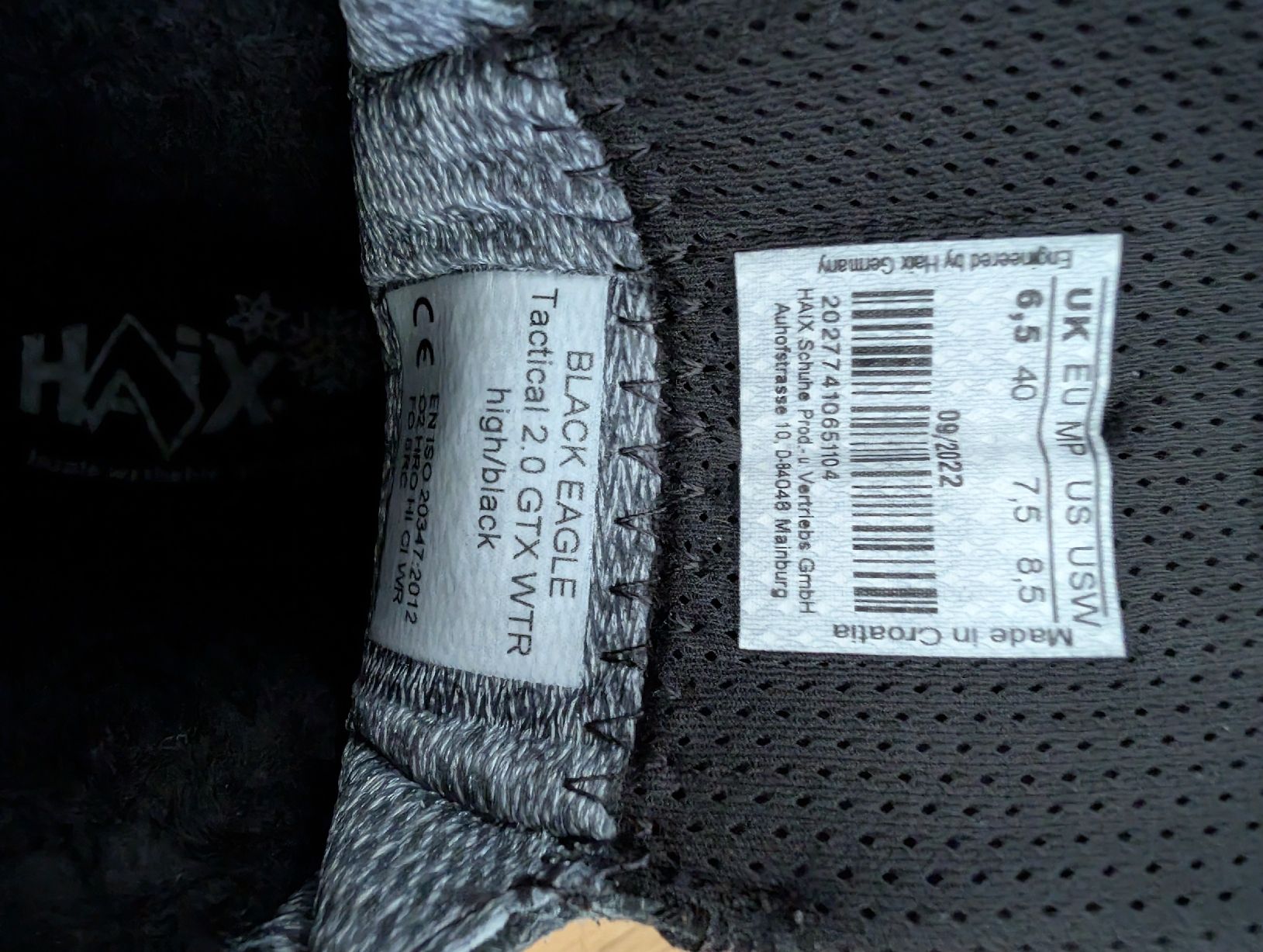 Haix Scarpe da donna: Haix Black Eagle Tactical 2.0 GTX WTR high – Nuovo e nell'imballaggio originale da Basel venduto da Rics 1