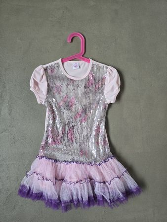 Mädchen T-Shirt-Kleid mit Pailletten, Gr. 120