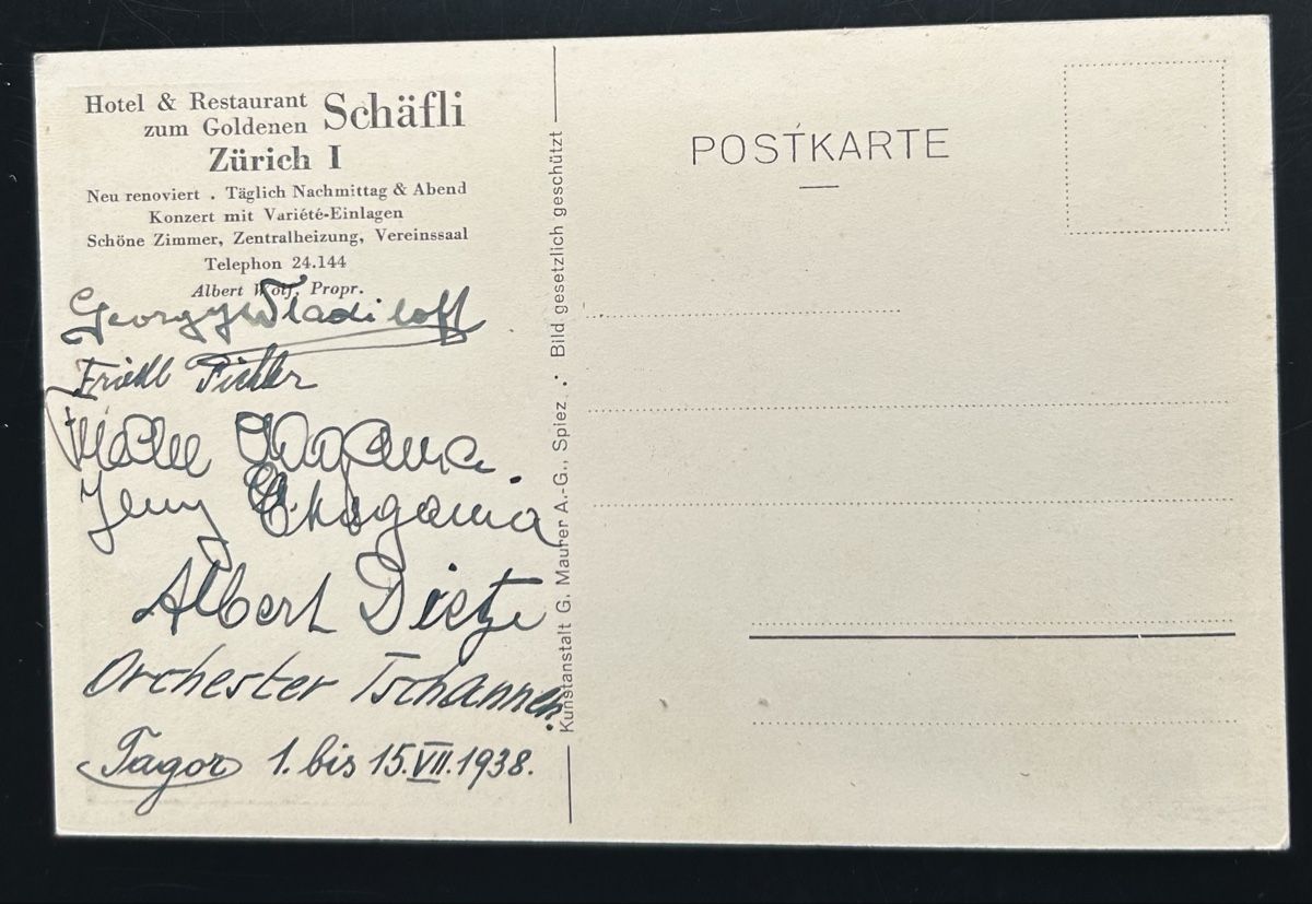 Cartoline postali: Zürich Hotel Schäfli – Usato da Horw venduto da Tellbub 1
