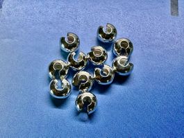 ✨ Crimp Perlen / Spacer Perlen aus Sterling Silber –10 Stück