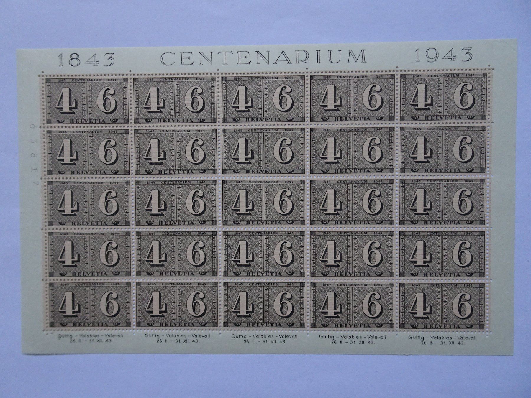 Tous les timbres: 1943* – Neuf (Voir description) à Aadorf par Chnorli-Furz