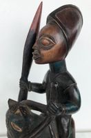 grosser alter Reiter mit Pferd der Yoruba Nigeria Höhe 31 cm