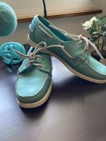 Sebago Docksides Leder Mokassins Türkis Grösse 39