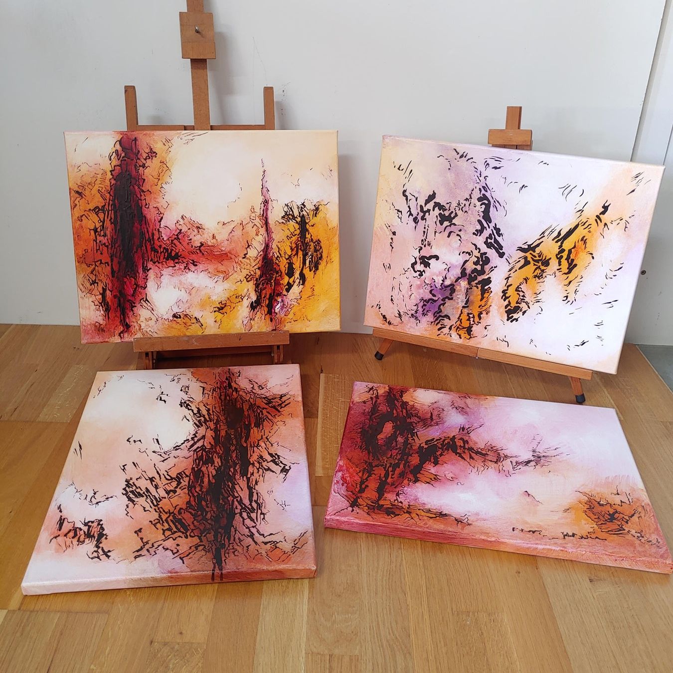 Dipinti: Serie original-Acrylgemälde 'Teichlandschaften' – Nuovo e nell'imballaggio originale da Steinhausen venduto da Kristall022