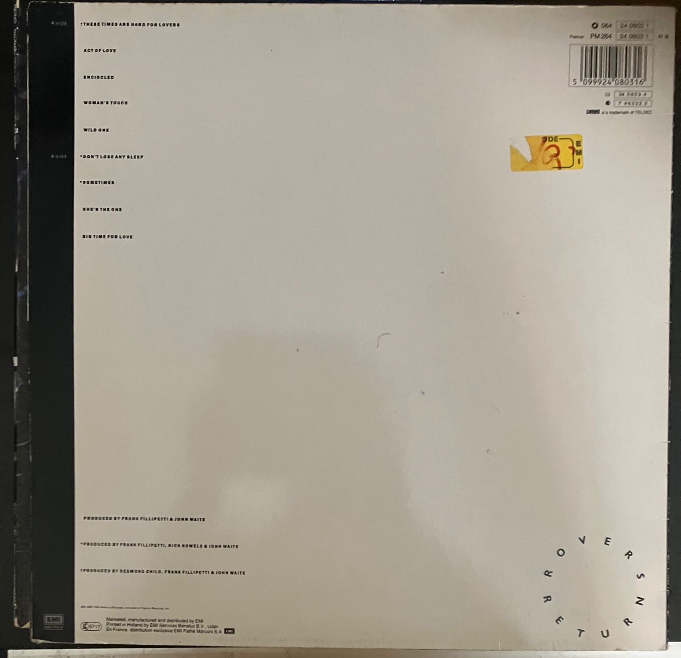 Schallplatten: John Waite Overcomers Vinyl Schallplatte – Gebraucht aus MURALTO von Kollektorin 1