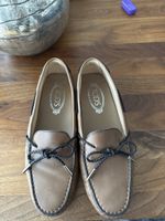 Tod's Mokassins Laccetto Barca Leder braun Grösse 38