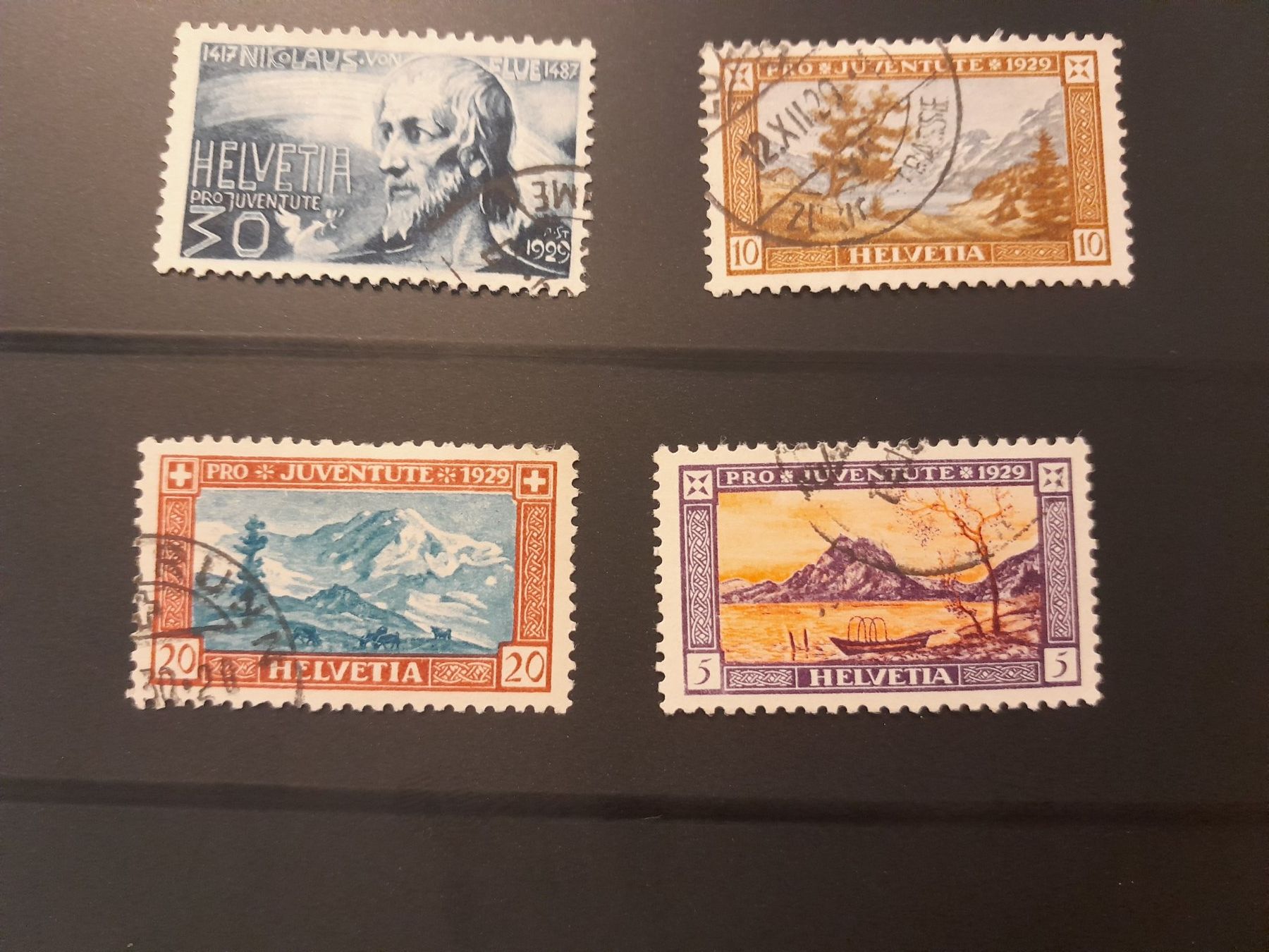Tutti i francobolli: Schweiz Michel 235-238 – Usato da Marly venduto da globetrotter1723