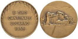 SCHÜTZENMEDAILLE TESSIN 1955 LOCARNO SEHR RAR RICHTER 1495a