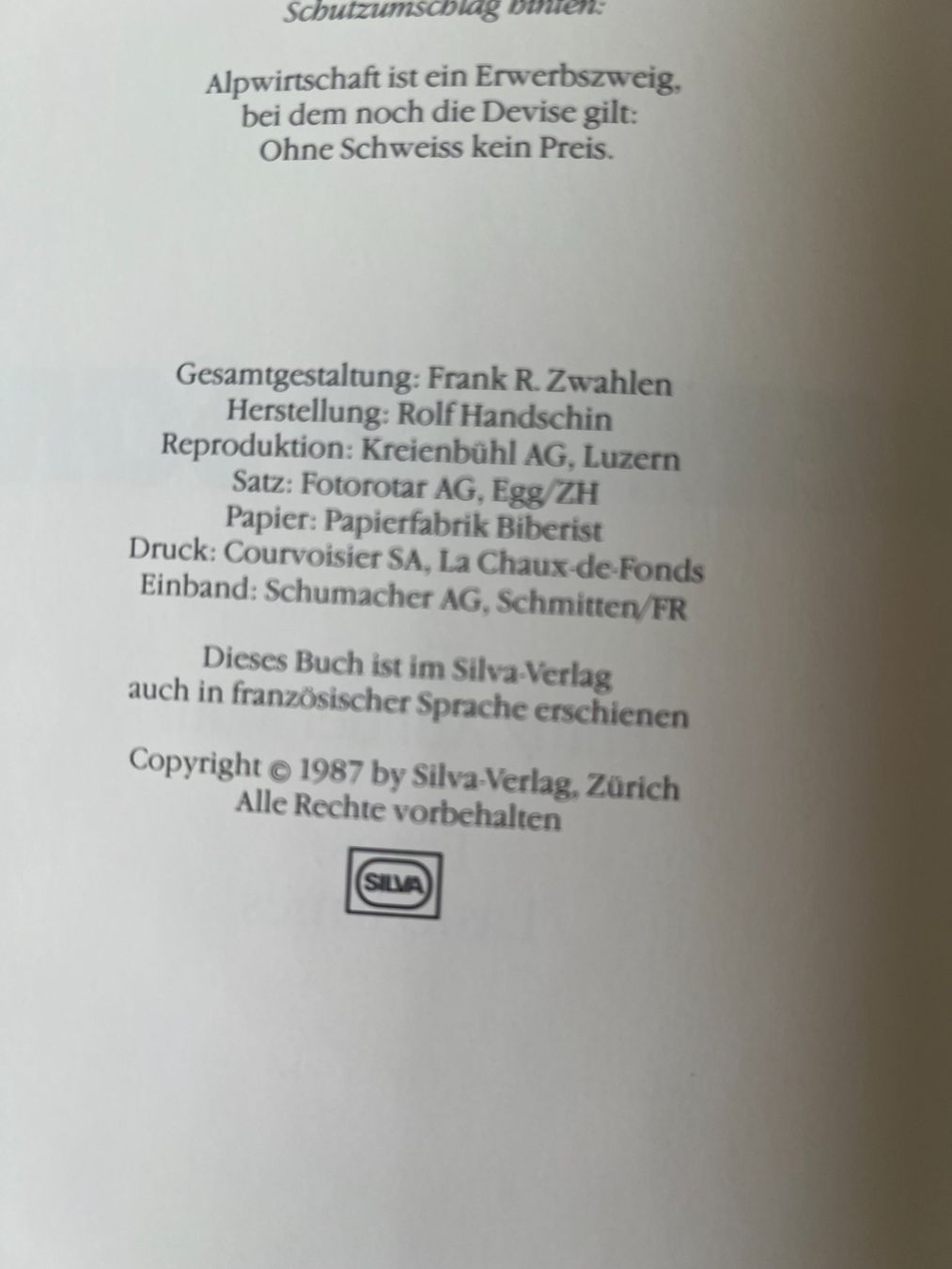 Libri: BAUERNLAND SCHWEIZ, 1987 – Usato da Worb venduto da farben20zauber 2