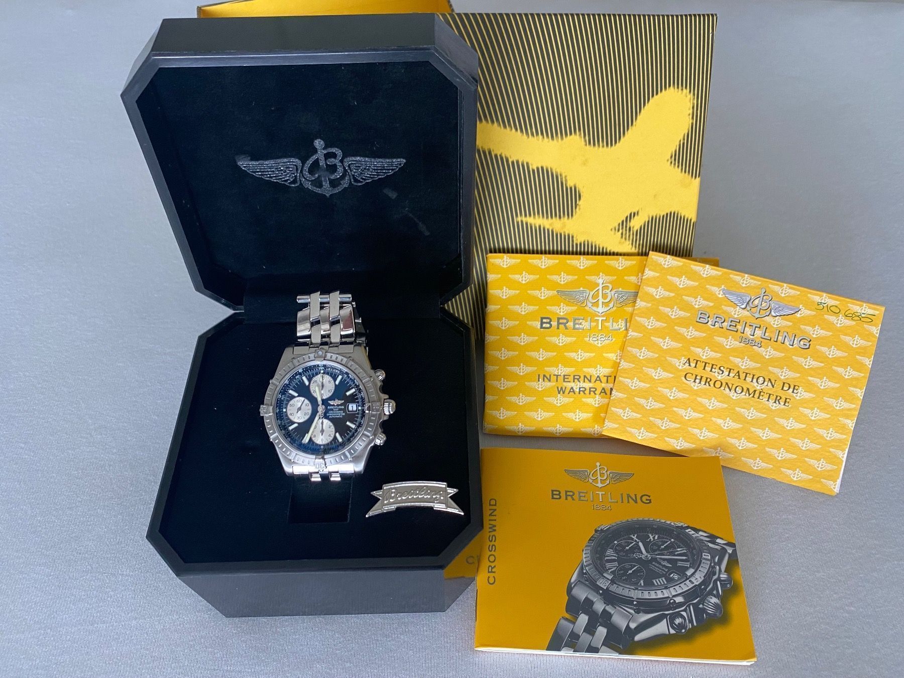 Breitling Uhren: Breitling Crosswind, 43mm, Stahl, schwarz – Gebraucht aus Luzern von watch-collection 6
