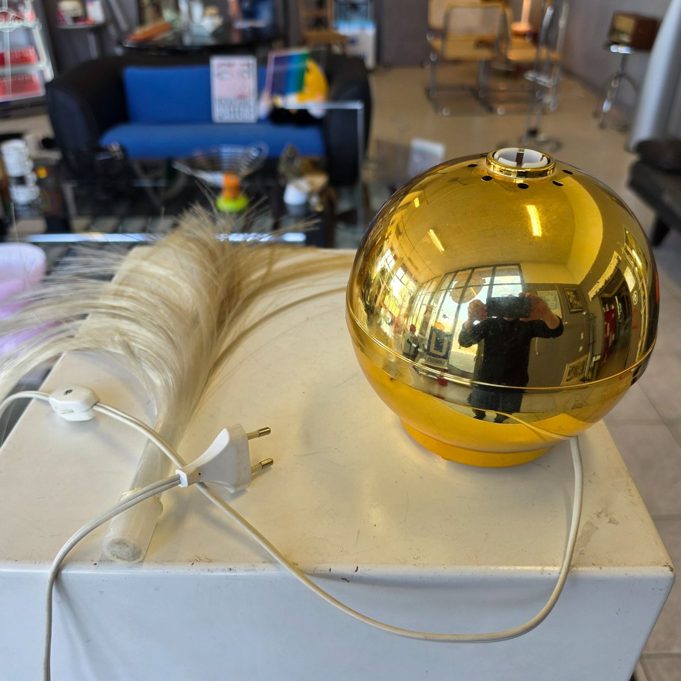 Lampade: 1985 Glasfaser Table Lamp,  Lampe Drehlampe mit Farbänderung – Usato da Nottwil venduto da Wondewa-Shop 8