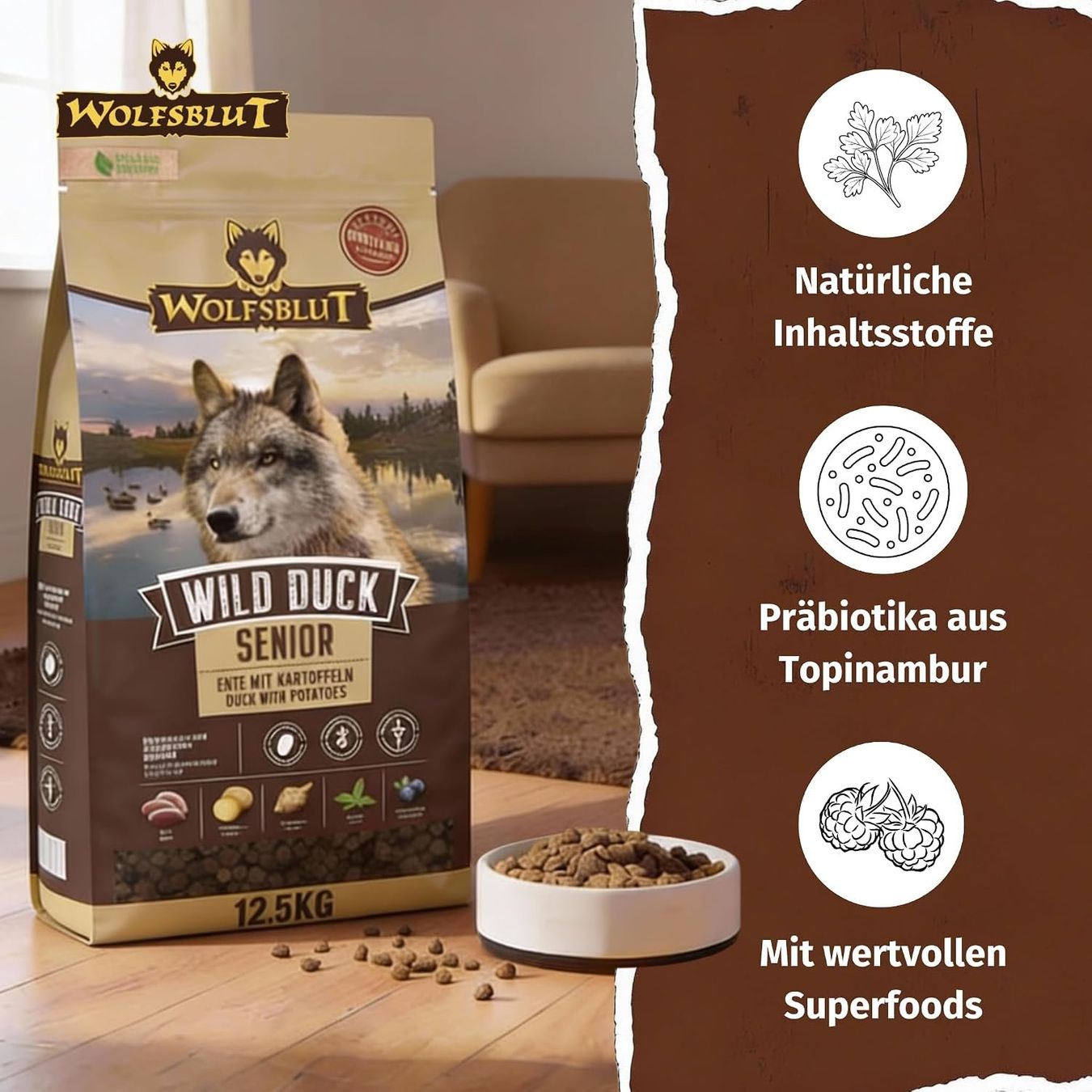 Nourriture: Wolfsblut Wild Duck SENIOR 12.5 kg – Neuf avec emballage d'origine à Bassersdorf par Suissedy 1