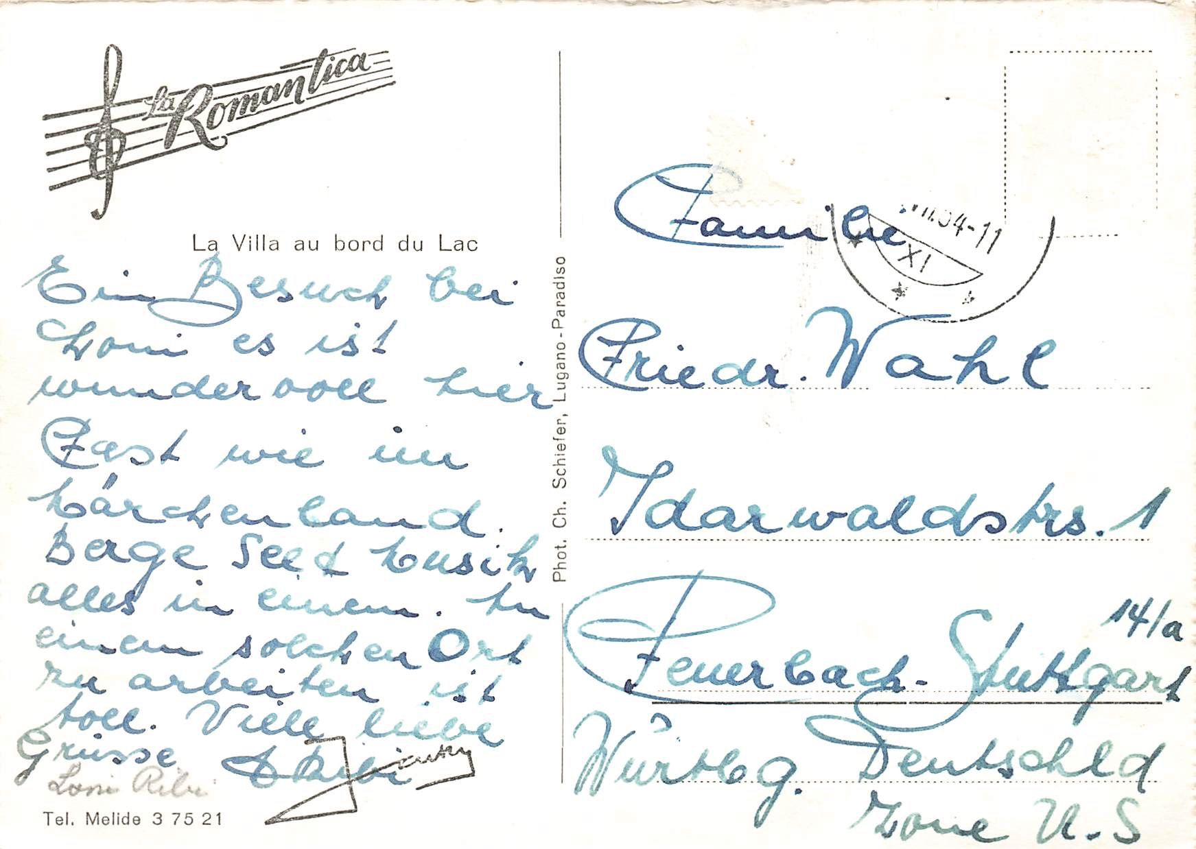 Cartoline postali: Melide la romantica G – Usato da Biasca venduto da Blenio71 1