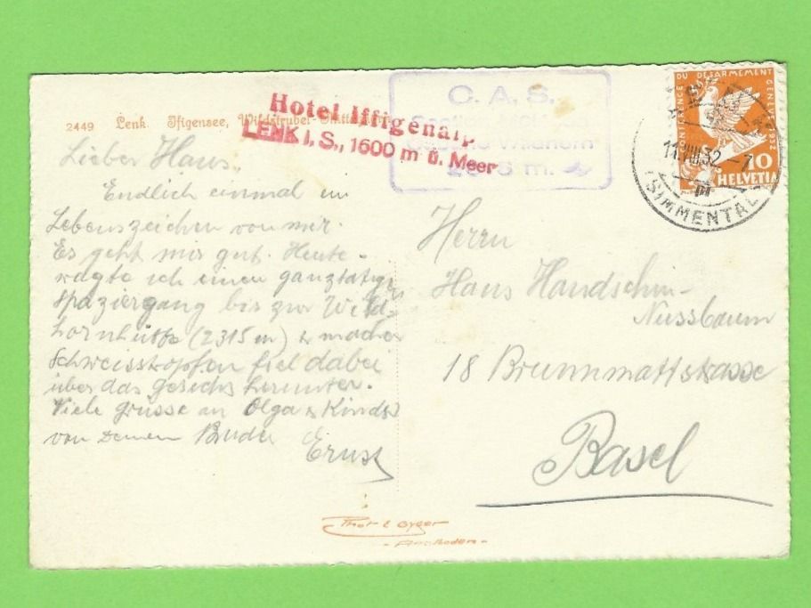 Cartoline postali: Lenk, Ifigensee – Usato da Zürich venduto da t24_de 1
