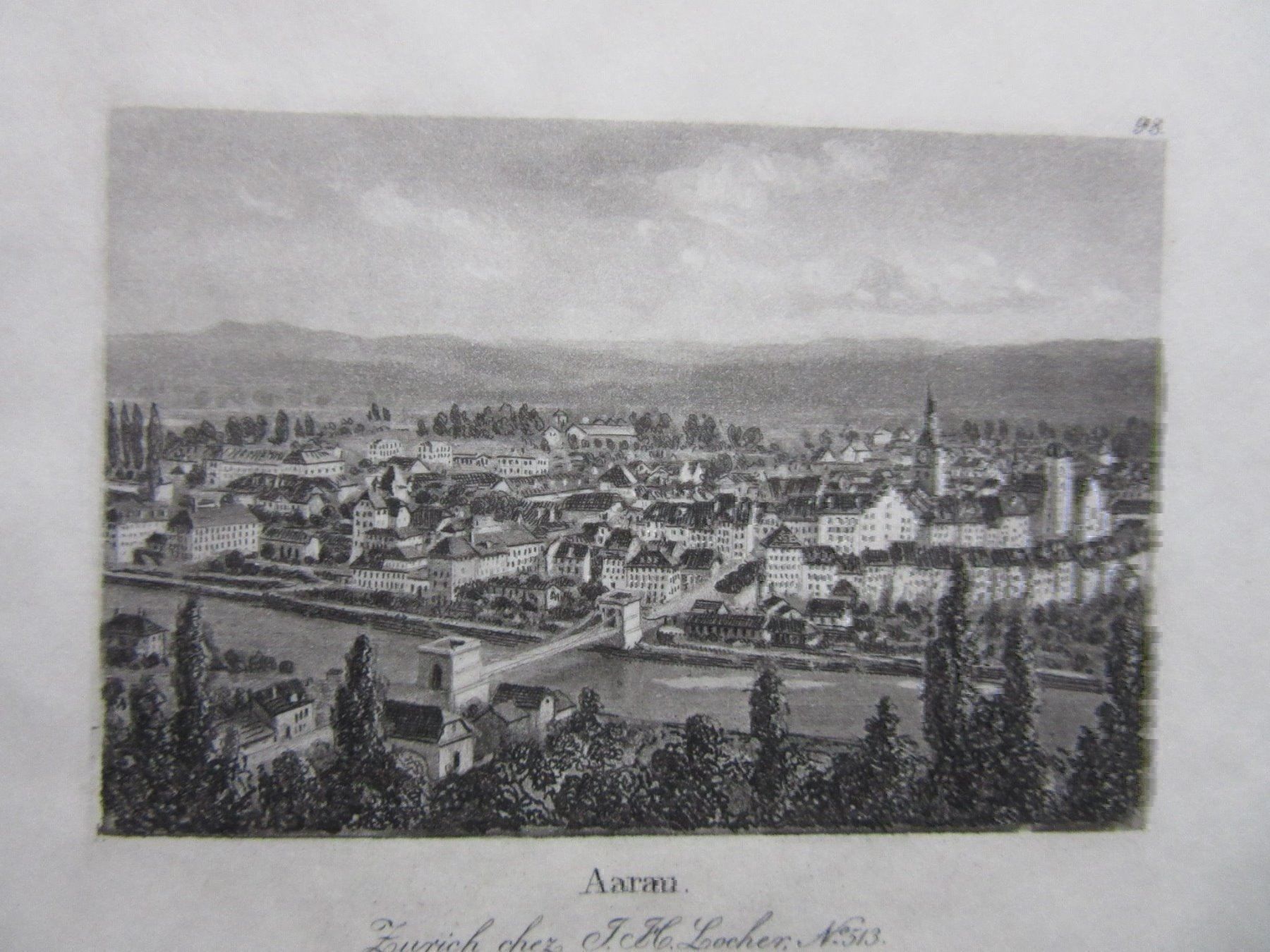 Incisioni: AARAU   AQUATINTA – Usato da Gersau venduto da grafik-kunst 1