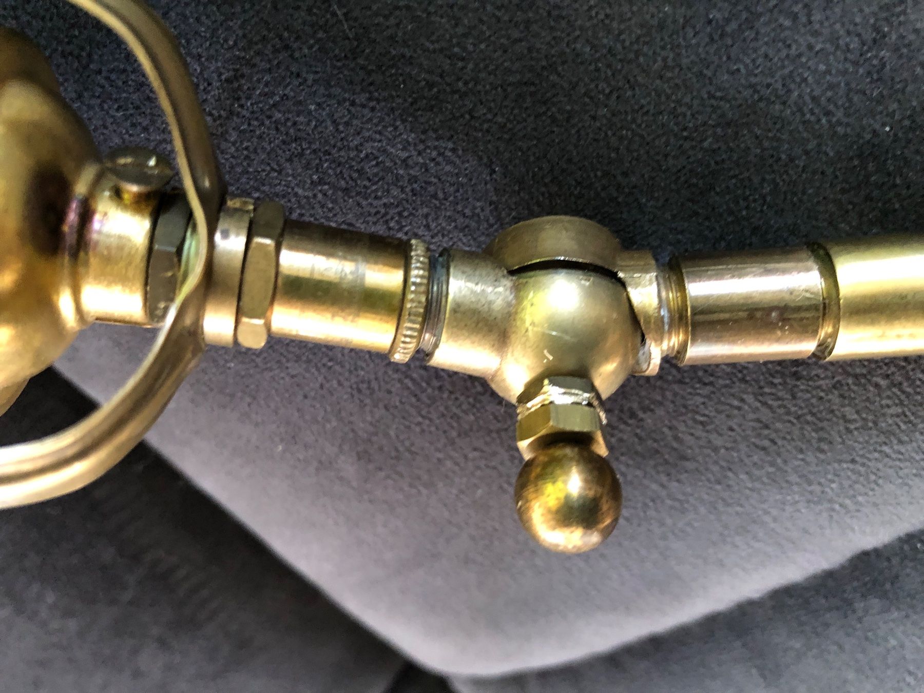 Kronleuchter & Deckenlampen: Jugendstil Deckenlampe / Wandlampe antik mit Messingmontur – Gebraucht aus Büsserach von Urkundenflora 8