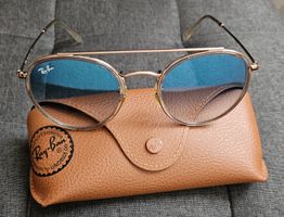 Sunglasses Ray-Ban Round Double Bridge Gold RB3647N