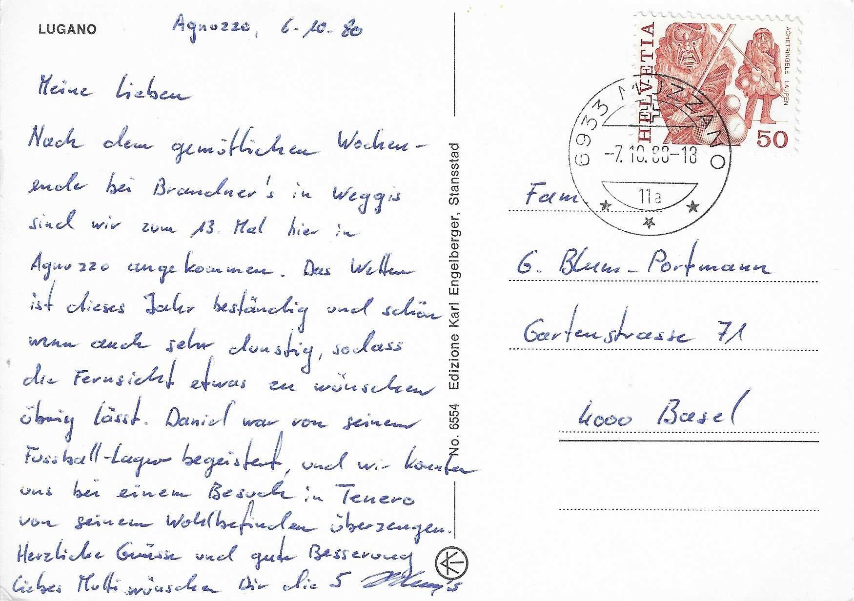Cartoline postali: Lugano TI – Usato da Rothrist venduto da Stranglehold 1