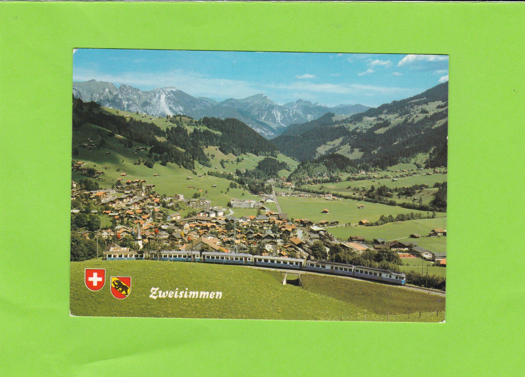 Cartoline postali: Zweisimmen mit Eisenbahn – Usato da St. Peterzell venduto da neckertal