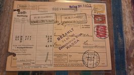 1934 Paketkarte Deutsches Reich Crimmitschau
