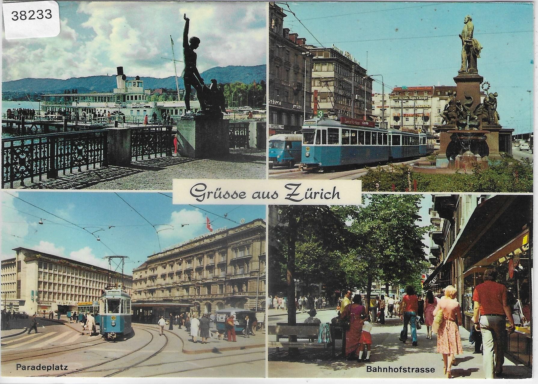 Ansichtskarten: Gruss aus Zürich - Tram Tramway - Multiview – Gebraucht aus Ettingen von Kartenplanet