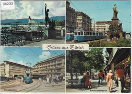 Gruss aus Zürich - Tram Tramway - Multiview